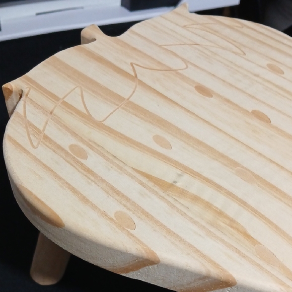 Wooden Strawberry Shaped Accent Stool - Picture 6 of 7